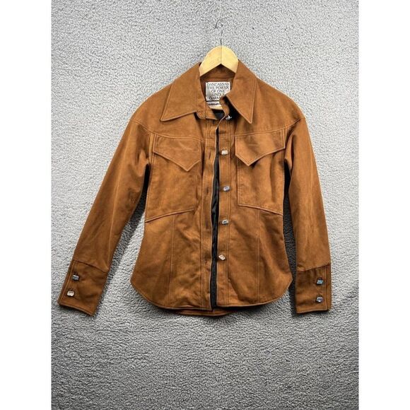 Free People Dancassab Maria Jacket Size Small Brown Suede Leather $880 - Picture 2 of 11